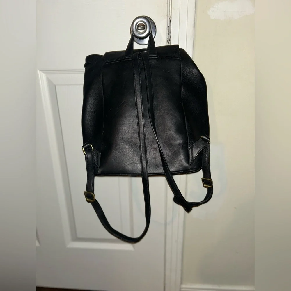 Sleek Black CoachWomen's Backpack. - Picture 2 of 3